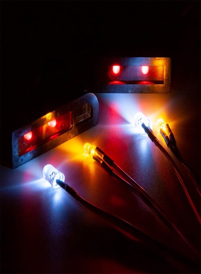 RCLIONS طقم مصابيح أمامية وخلفية LED بيضاء وحمراء لسيارة التحكم عن بعد RCLIONS، مناسب لسيارات Drag Slash C10 بمقياس 1/10، قطع غيار مُحسّنة - Image 3